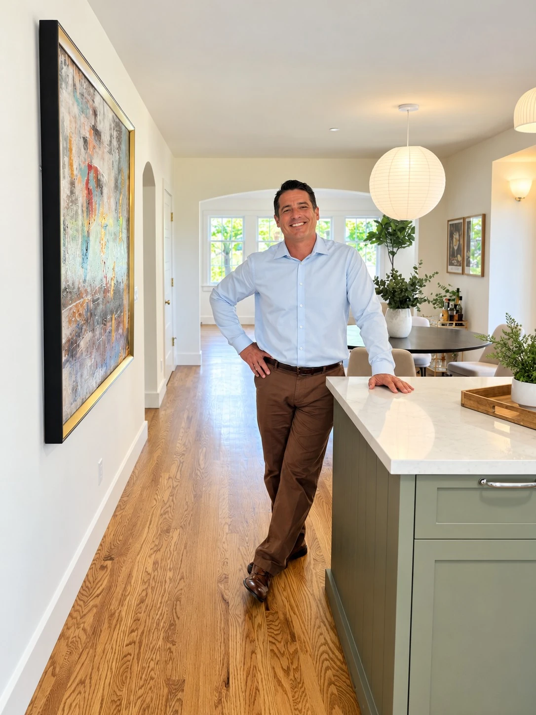 Christopher Regalado standing in the Adams Street kitchen